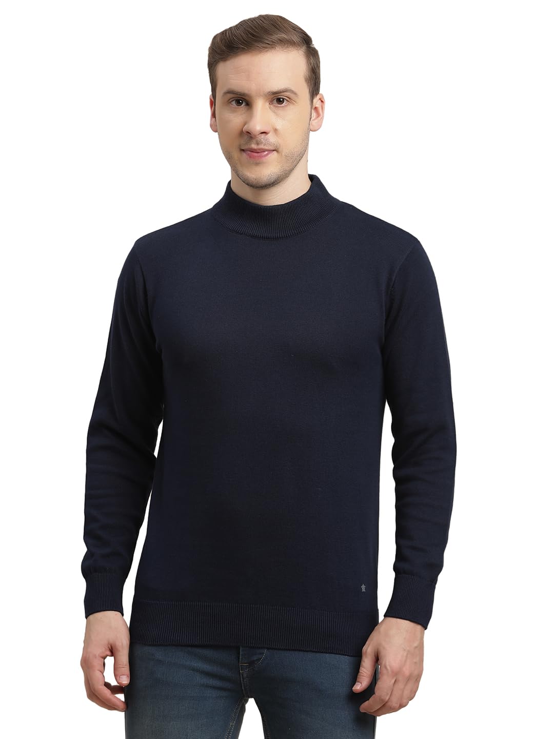 Pull à col roulé rayé pour homme anti froid tricot doux hiver - 7