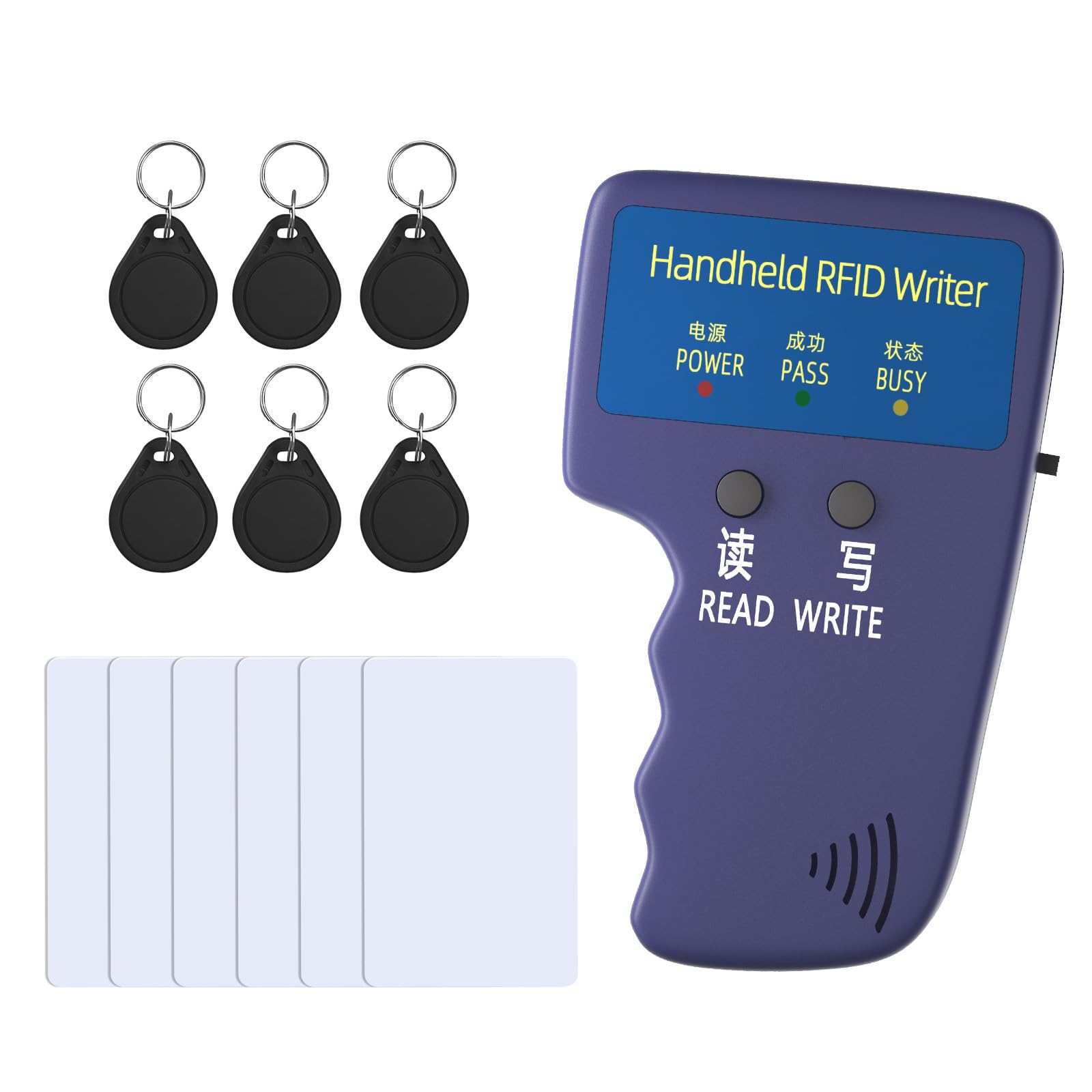 Handheld ID Copier 125khz RFID Reader Writer Duplicator Handheld RFID Copier Used for T5577 or EM4305 6 pcs T5577+ 6 T5577 Cards