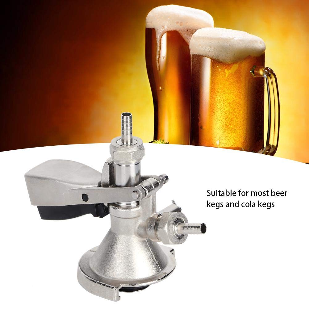 Coupleur de fût, coupleur de fût de distributeur de fût de bière en acier inoxydable de type A, connecteur de fût de bière coupleur de robinet de fût pour bar, pub, hôtel