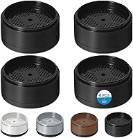 Heavy Duty Stackable Bed Risers 1 Inch Black 4 Pack - Adjustable Furniture Lifters for Bed Sofa Desk Chair Appliance