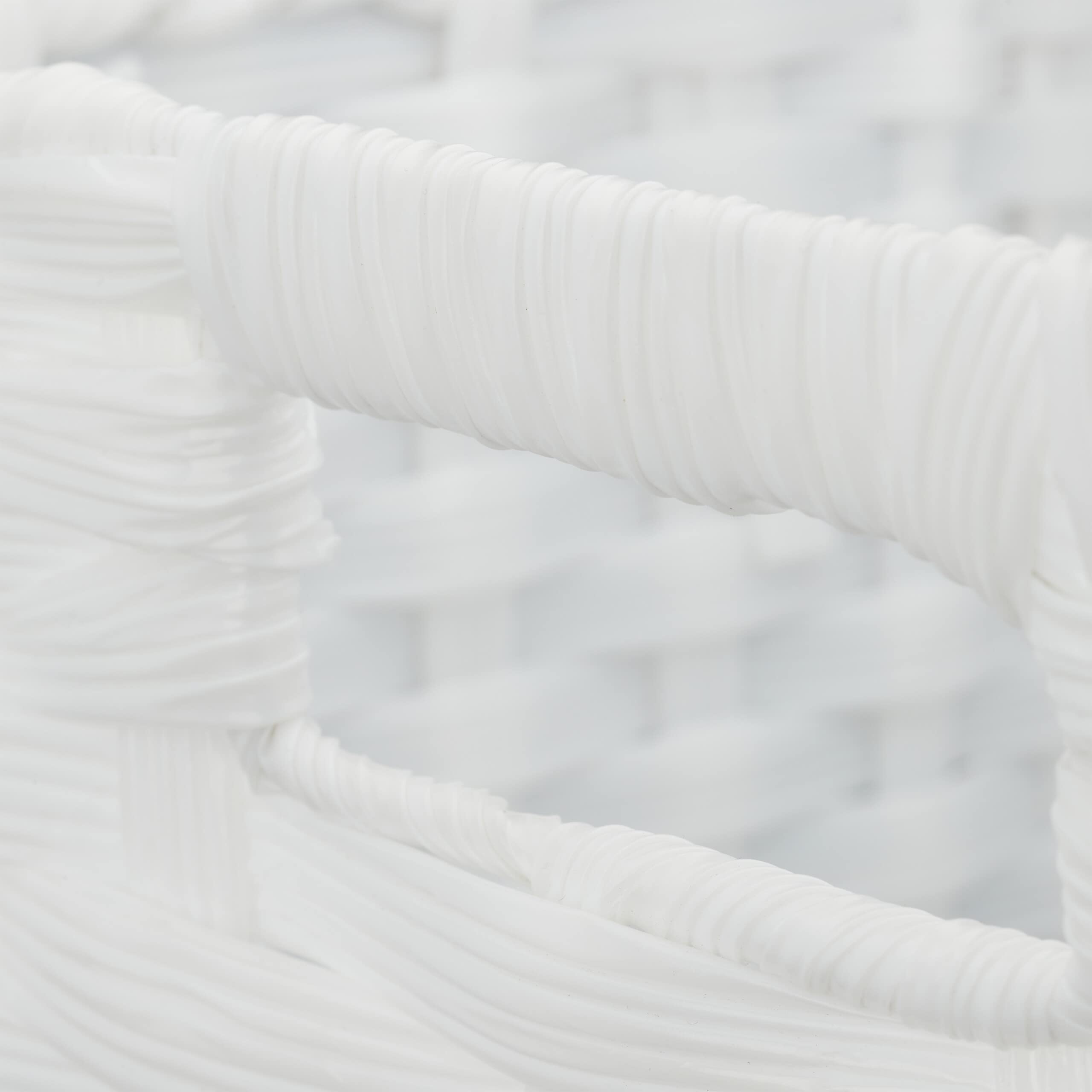 Relaxdays Cesti Intrecciati Portaoggetti in Plastica, Set 4 Scatole da Scaffale, HLP 31x32x30 cm, Organizer Cubo, Bianco