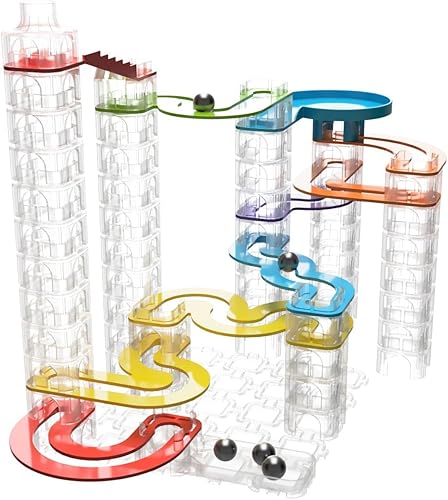 Fat Brain Toys TrestleTracks Builder Set - Juego de construcción de pistas de caballete para construcción y construcción para edades de 8 a 10 años