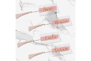 JINMURY 20 PCS Clear Acrylic Place Cards - Personalized Weddings, Parties, DIY Decor