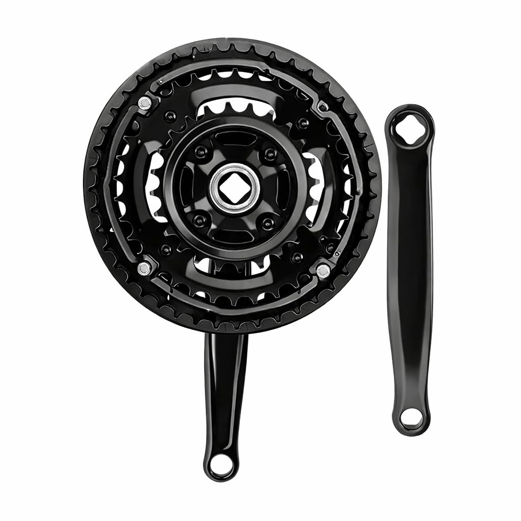 Mechanizm Korbowy do Rowerów Górskich Kwadratowy Stożkowy 24-34-42t 170mm Metalowy Zestaw Korbowy do Mechanizmu Korbowego 21/24/27 Speed ​​Mtb