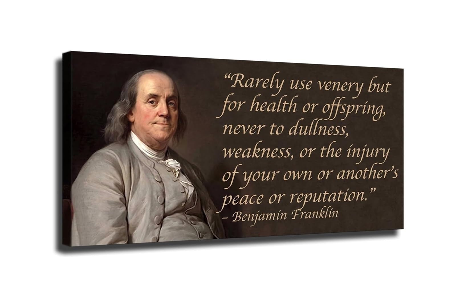 ZDVHOMCB Benjamin Franklin Inspirational Quote Poster Motivational Historical Wall-Art Decor For Home Office Study