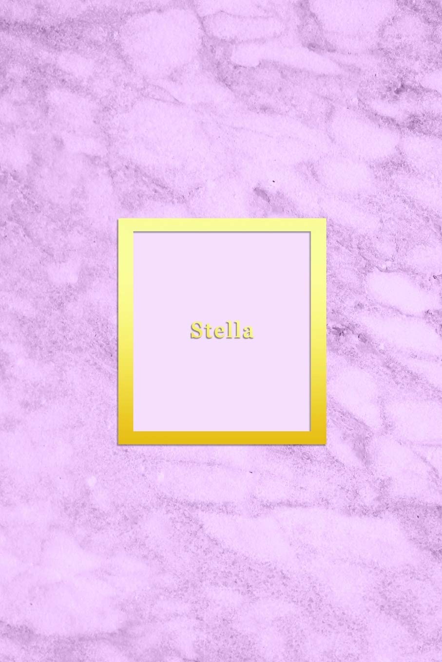 Stella: Custom diary dot grid graph for girls - Cute customised gold and marble diaries for women - Sentimental keepsake note book journal - Sweet light pink colour
