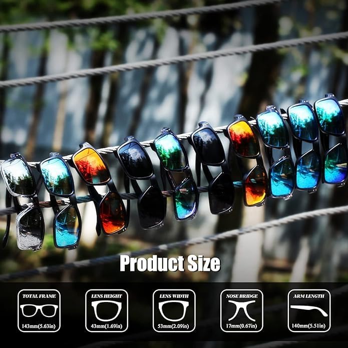 4 Pack Polarized Sunglasses for Men Women Sports Driving Fishing Glasses UV400 Protection - Image 4