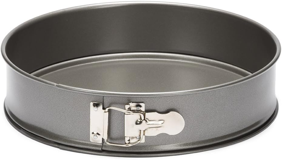 Patisse Carat Round Springform Cake Pan with Heavy Duty Double Non-Stick Coating, Dark Grey Metallic