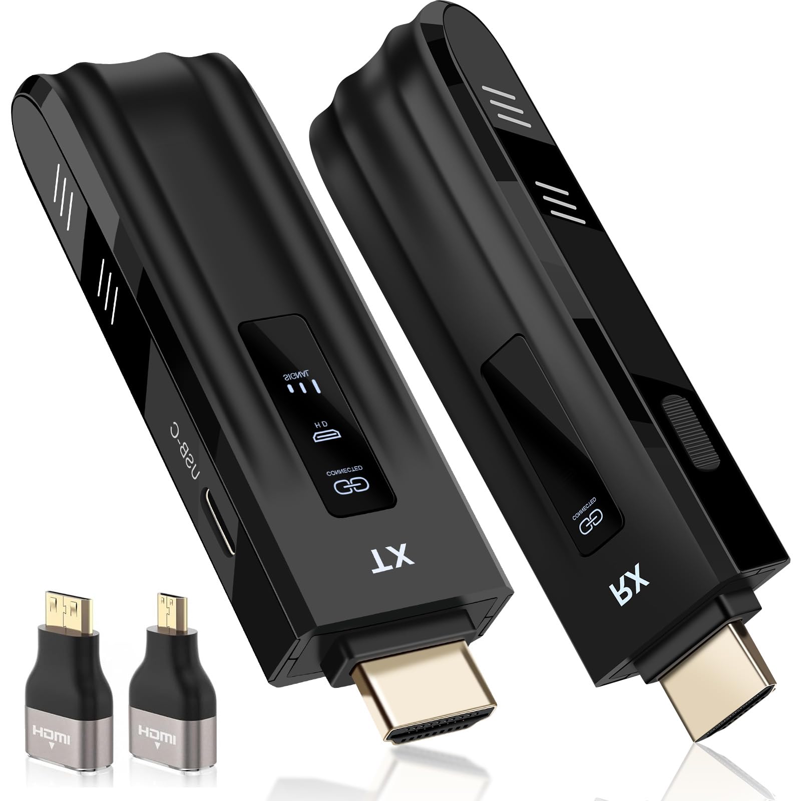 Photo 1 of Beyn 2026 Wireless HDMI Transmitter and Receiver, 1080P@60Hz Output with 4K Decode, up to 328ft Range, Plug & Play for Laptop to TV, Projector, Monitor (Obsidian Black)