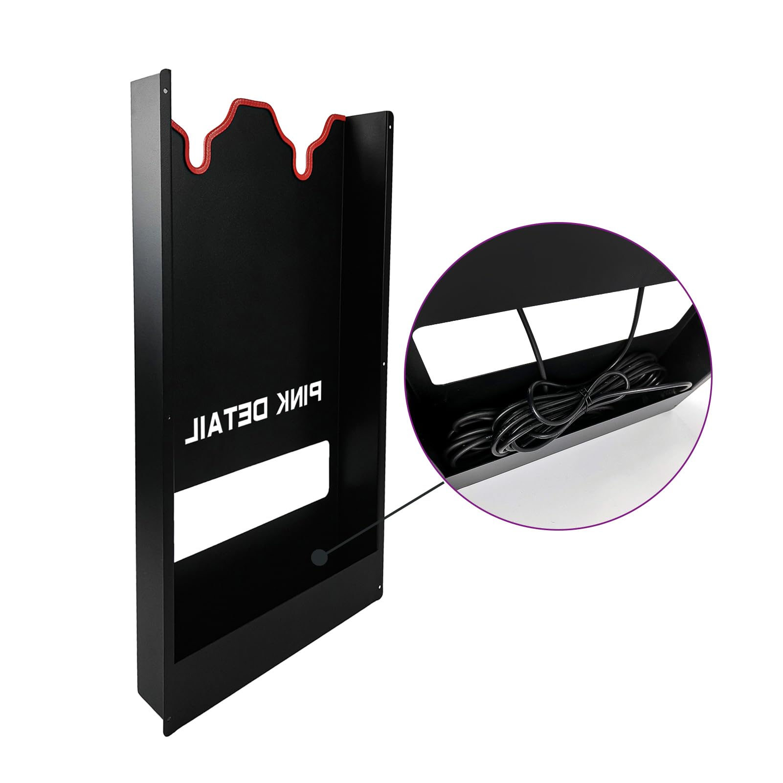 PINKDETAIL Car Polisher Holder, Double Station Polisher Machine Rack Wall Mount Polisher Holder Double Rack, Premium Metal Car Detailing Holder/Hanger/Rack for Polishing Machines