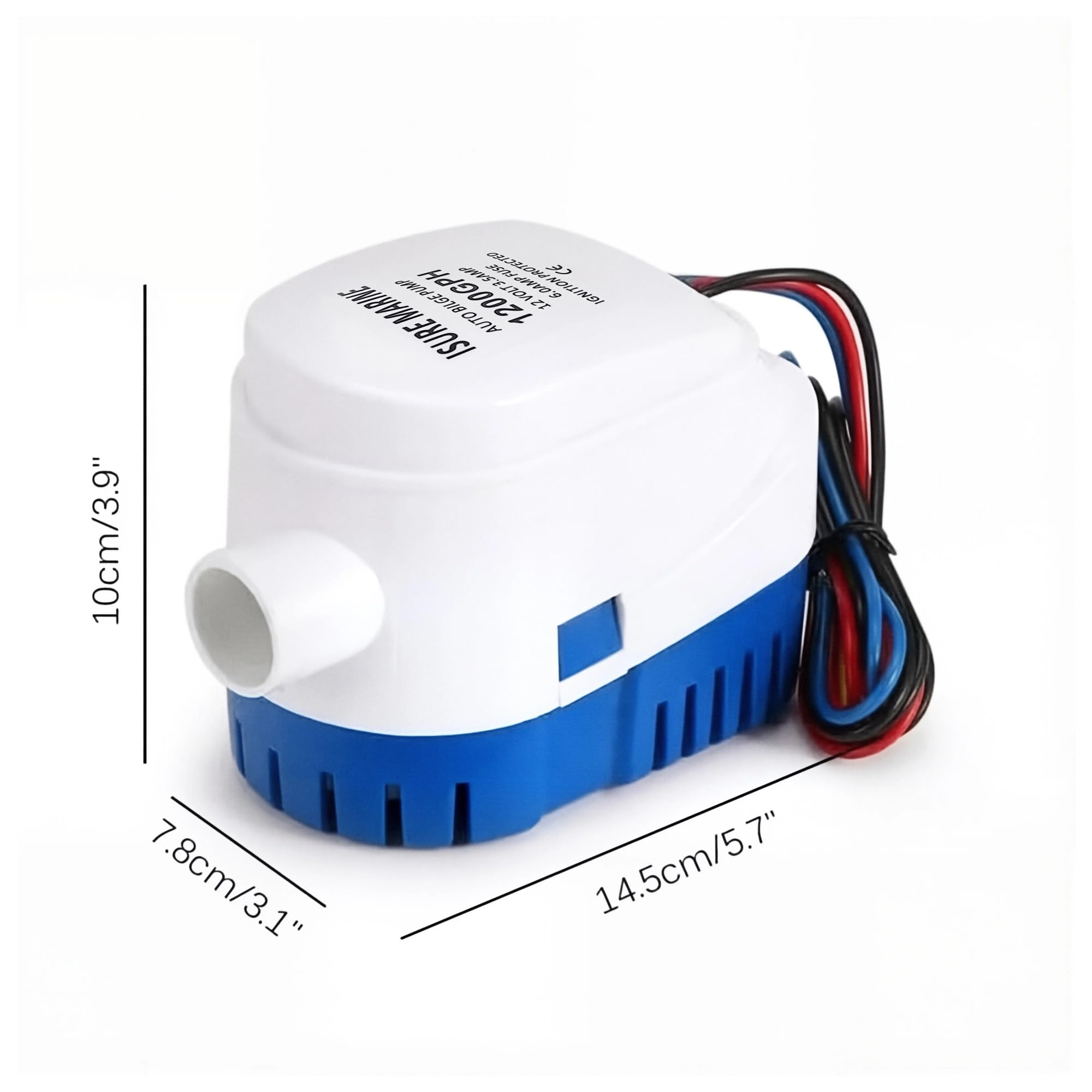 Pompa acqua di sentina for barche sommergibile automatica 1pc 12V/24V Ultimi stili 750/1100GPH(750GPH,24V)