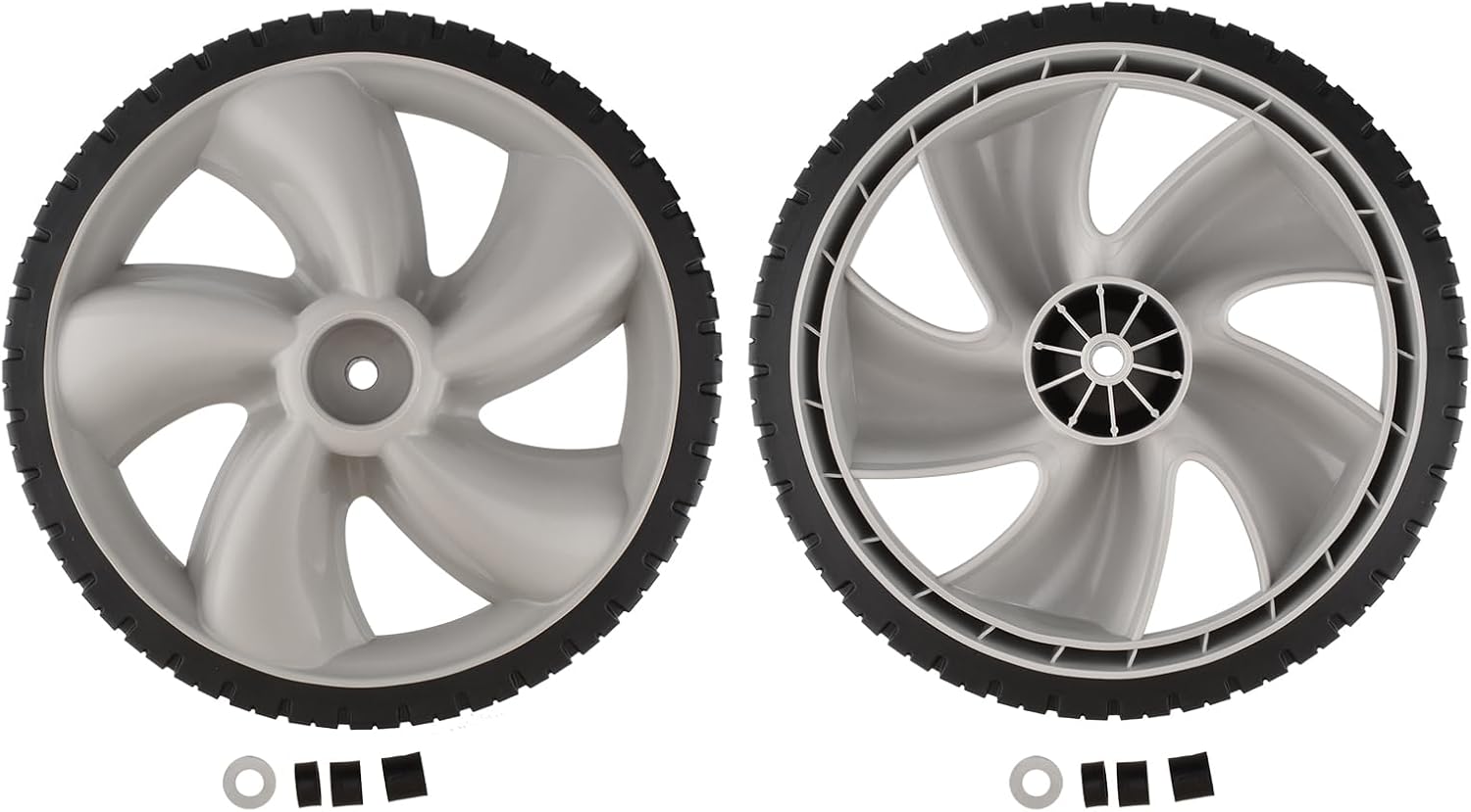 2 pieces 12-inch Plastic Wheel 490-324-0002 for Craftsman for Poulan for Brute for Honda for Husqvarna for Yard Machines for Walk-Behind Lawn Mower