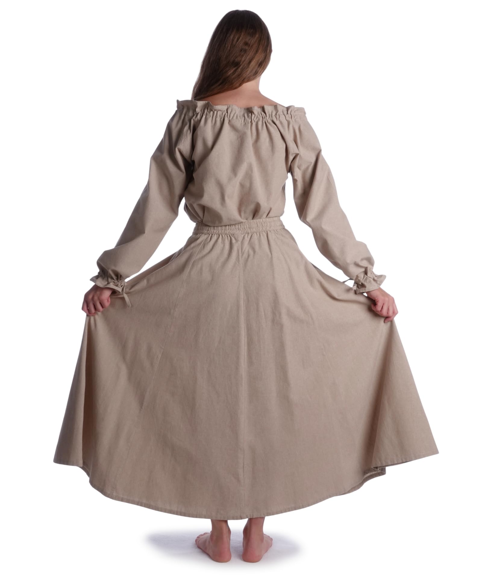Gonna medievale Duzabel in puro cotone rosso, nero, beige, marrone S/M, L/XL, XXL/XXXL