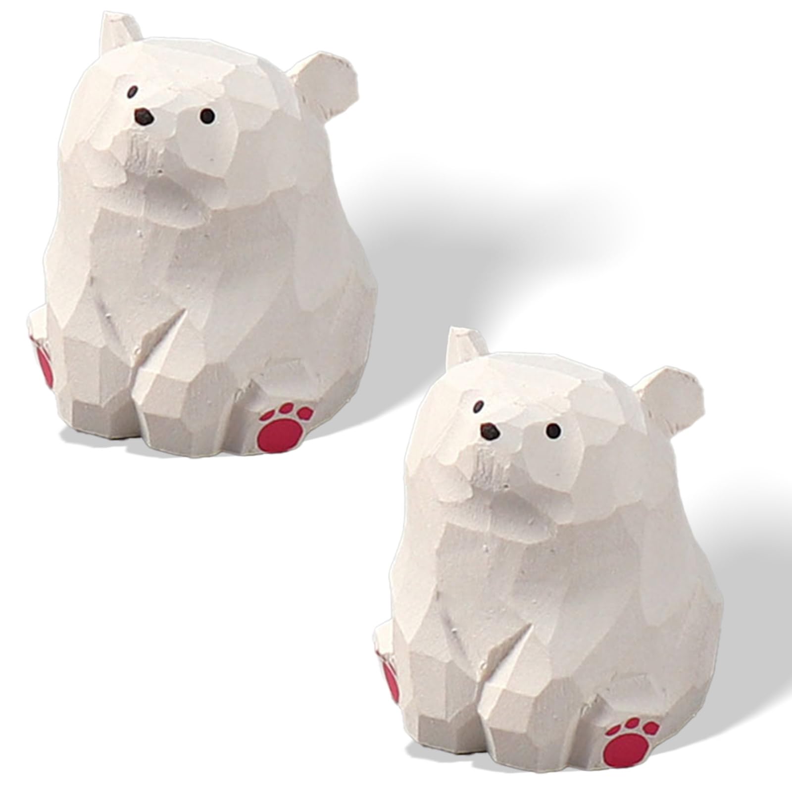 Amazon.co.jp: ハンドメイド彫刻木製クマの置物 1.45インチ 座っている
