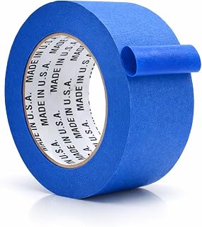 WODTape Made in USA Blue Painter's Tape 2in x 60yds - Thick Multi-Surface Masking for Clean Paint Lines, Crafts & Remodeling