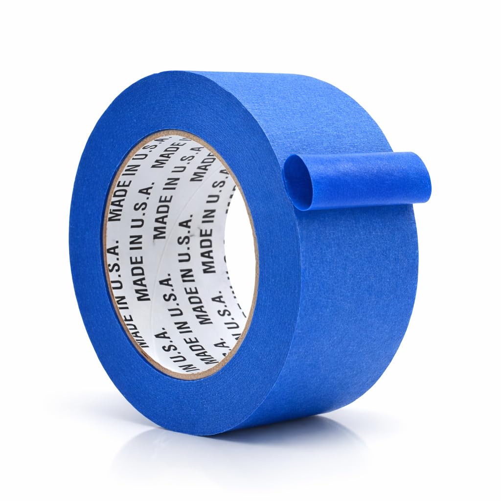 WODTape Made in USA Blue Painter's Tape 2in x 60yds - Thick Multi-Surface Masking for Clean Paint Lines, Crafts & Remodeling