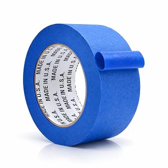 Made in USA Blue Painters Tape - 2 inch x 60 yds. Thick & Wide Masking Tape for Safe Wall Painting, Building, Remodeling, Labeling, Edge Finishing