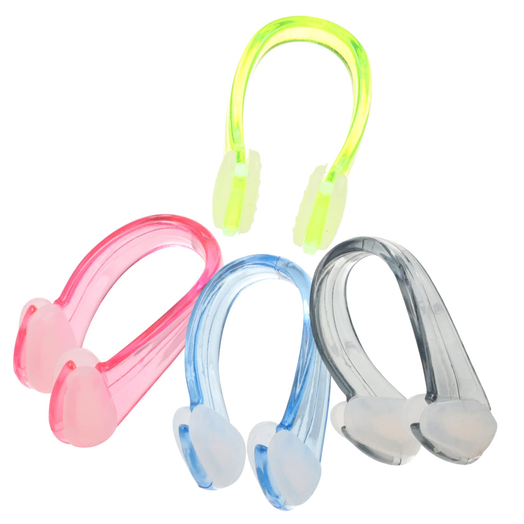 CORHAD 4pcs Silicone Swimming Nose Clips for Adults Nose Guard Comfortable Fit Diving Swimming Prevention Non-Slip Design