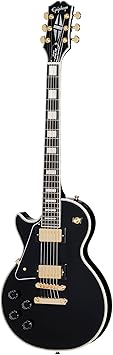 Epiphone Inspired by Gibson Les Paul Custom Lefty, Ebony with Bag