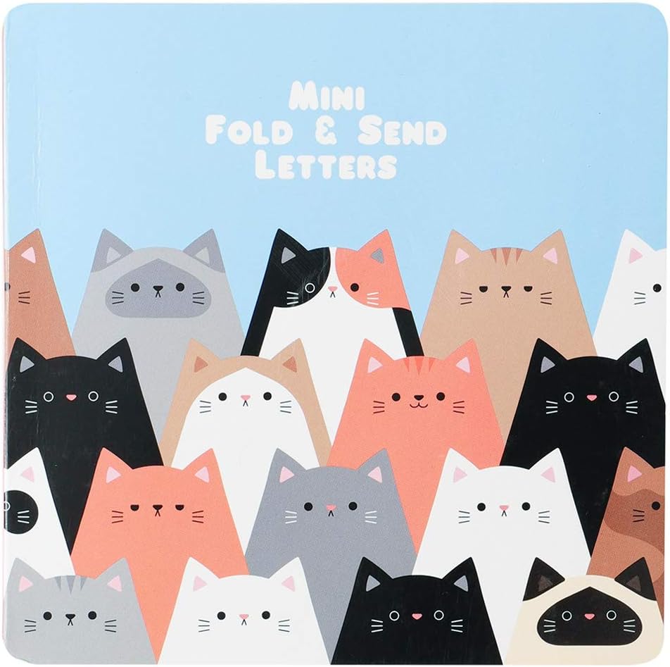 Paperchase Cats Small Fold and Send Letter Set Amazon.co.uk