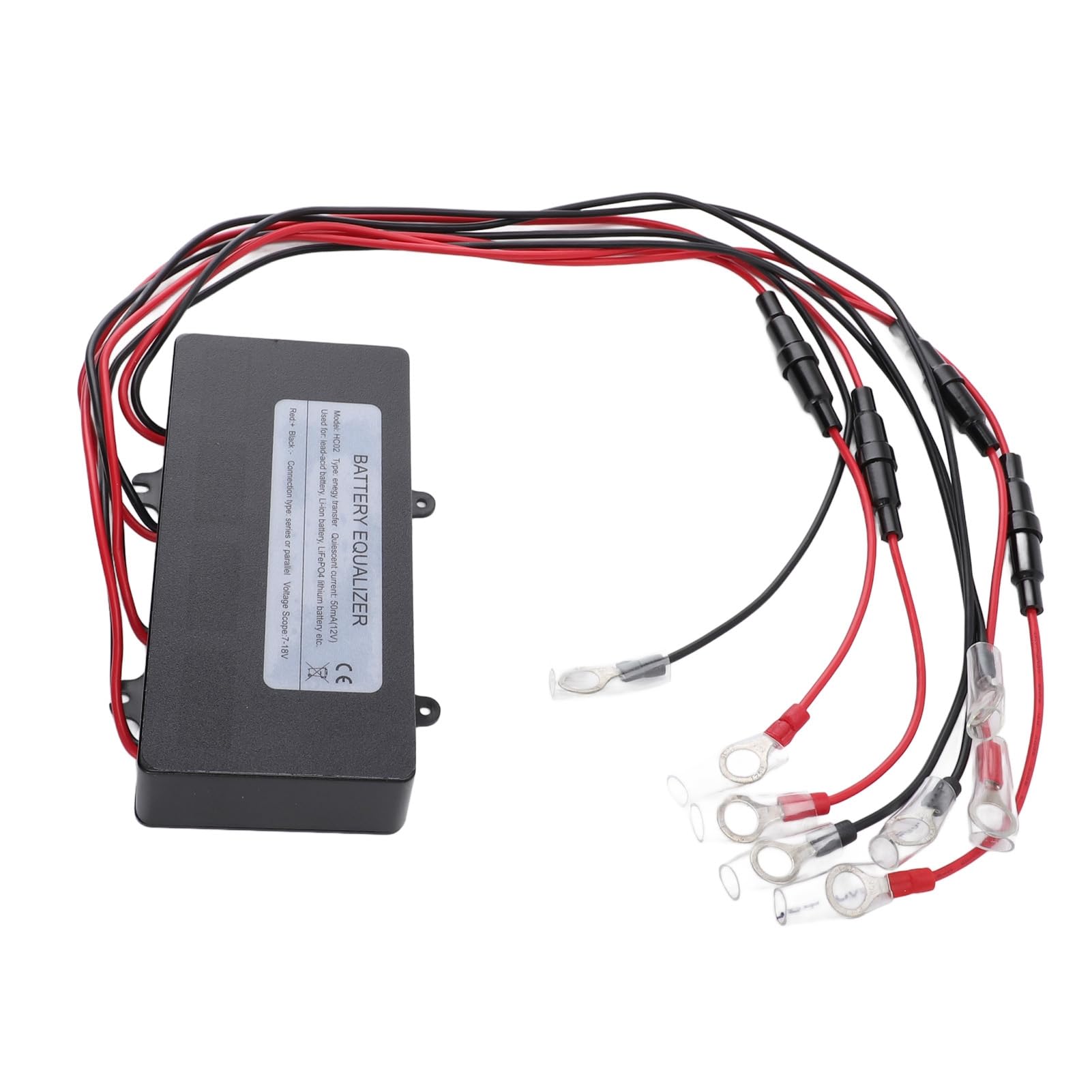 Equalizzatore batteria 48V 4x12V Display LED Prevenzione inversione di polarità Bilanciatore tensione batteria per auto barca