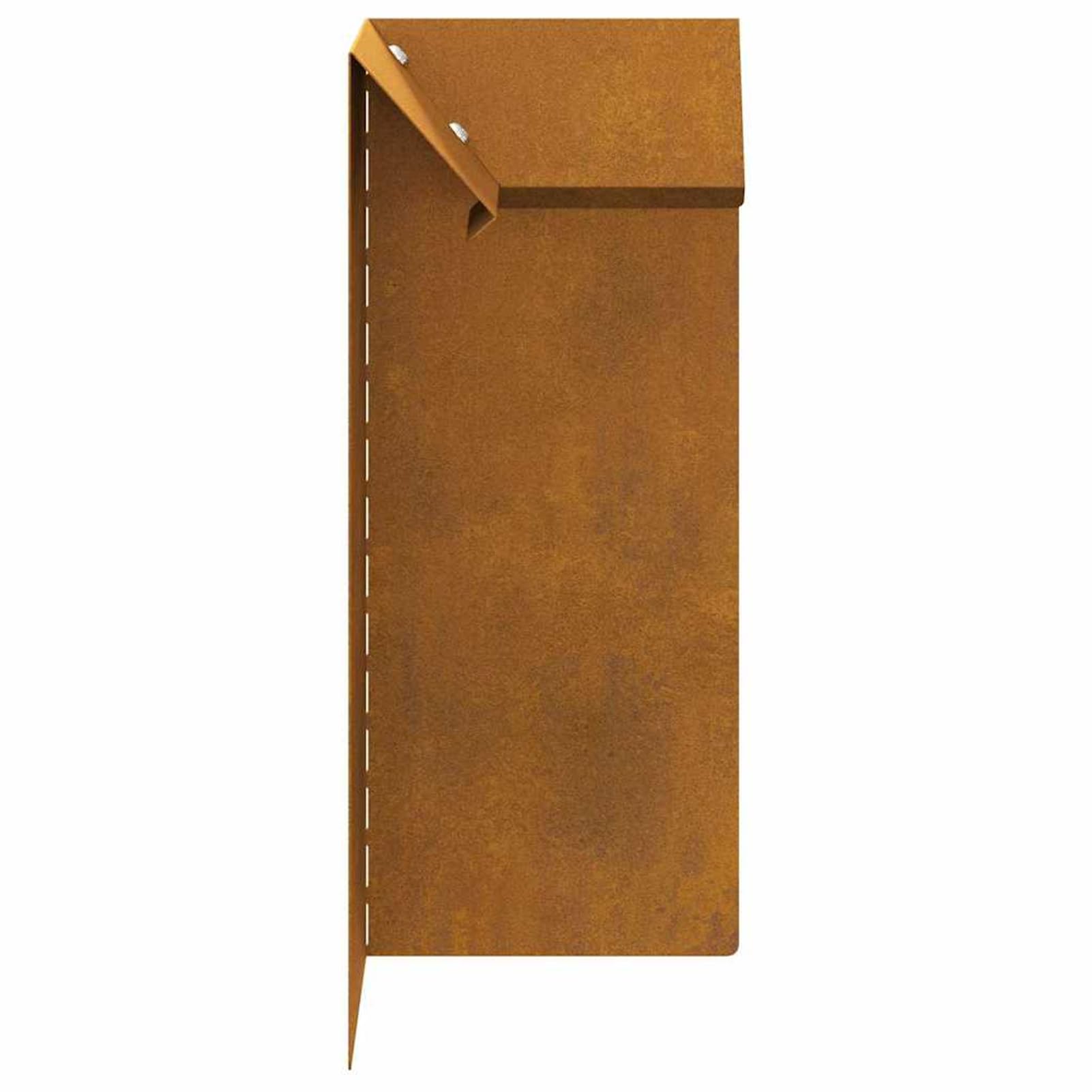 Gecheer Schneckenzaun 4-teilig, Rostig, 10 x 10 x 25 cm, Wetterfeststahl, für Garten und Terrasse
