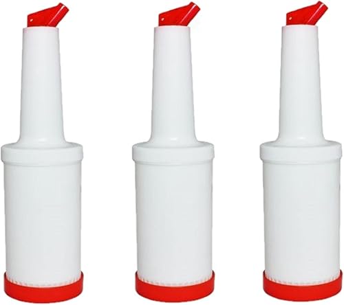 Miniatura 10 de Juego de 3 botellas verdes de 1 cuarto de galón para verter y almacenar jugo de fruta y licor - Recipientes para botellas de jugo de barras,