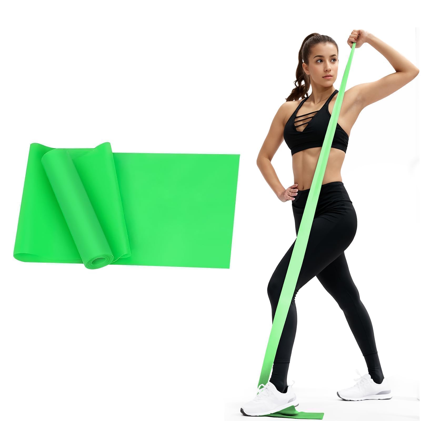 1 Pack Resistance Bands for Women Men Strength Training Yoga Home Workouts Latex-Free Elastic Exercise Bands in 6