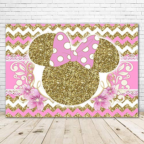pink and gold minnie mouse baby shower