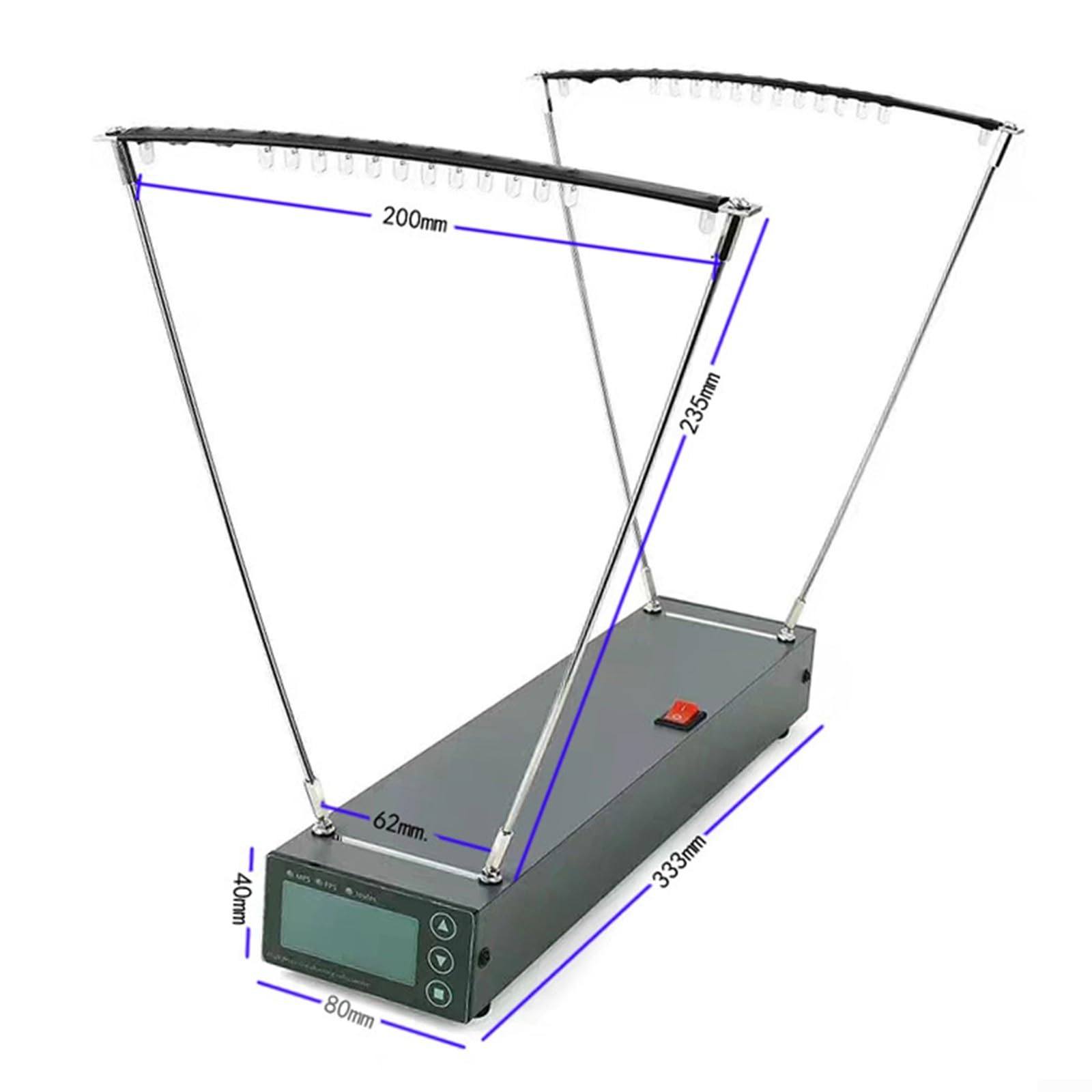 Cronografo balistico di precisione, tester di velocità, tester di velocità, con letture FPS e MPS ampio schermo LCD