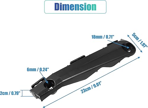 Miniatura 3 de X AUTOHAUX 1 par izquierdo y derecho del parachoques delantero soporte de parachoques soporte para Toyota Camry 2012-2015 5253606120 5253506130