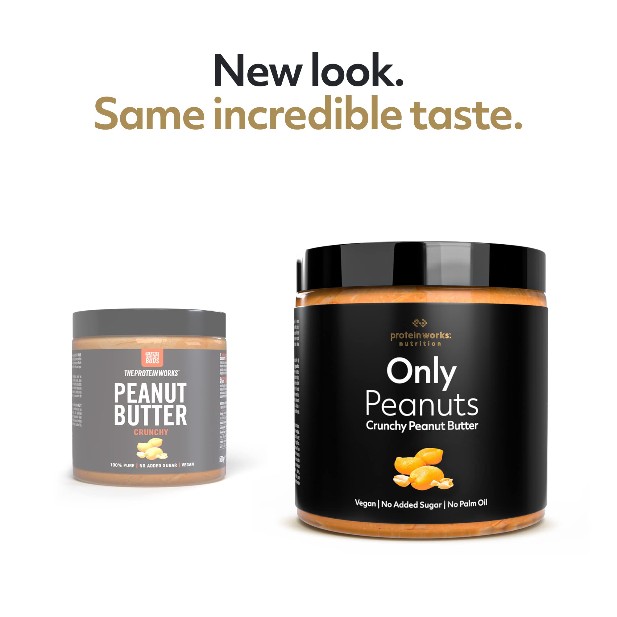 Protein Works, Burro di arachidi Croccante, Peanut Butter naturale al 100%, Vegano, Senza zuccheri aggiunti, conservanti od olio di palma, Protein Works, 500g