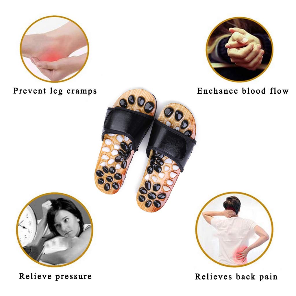 Gesundheitsmassage Hausschuhe Magnetfeldtherapie Massage Schuhe Fuß Scharfe Akupressur Massagematte Matte zur Linderung von Fußschmerzen für Männer Frauen