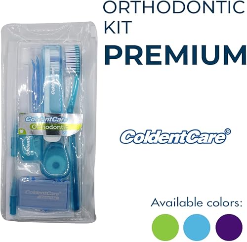 Miniatura 2 de Kit de cuidado bucal de ortodoncia para la limpieza de soportes de frenos, incluye cepillo de dientes y tapa, cepillo de dientes de viaje, hilo