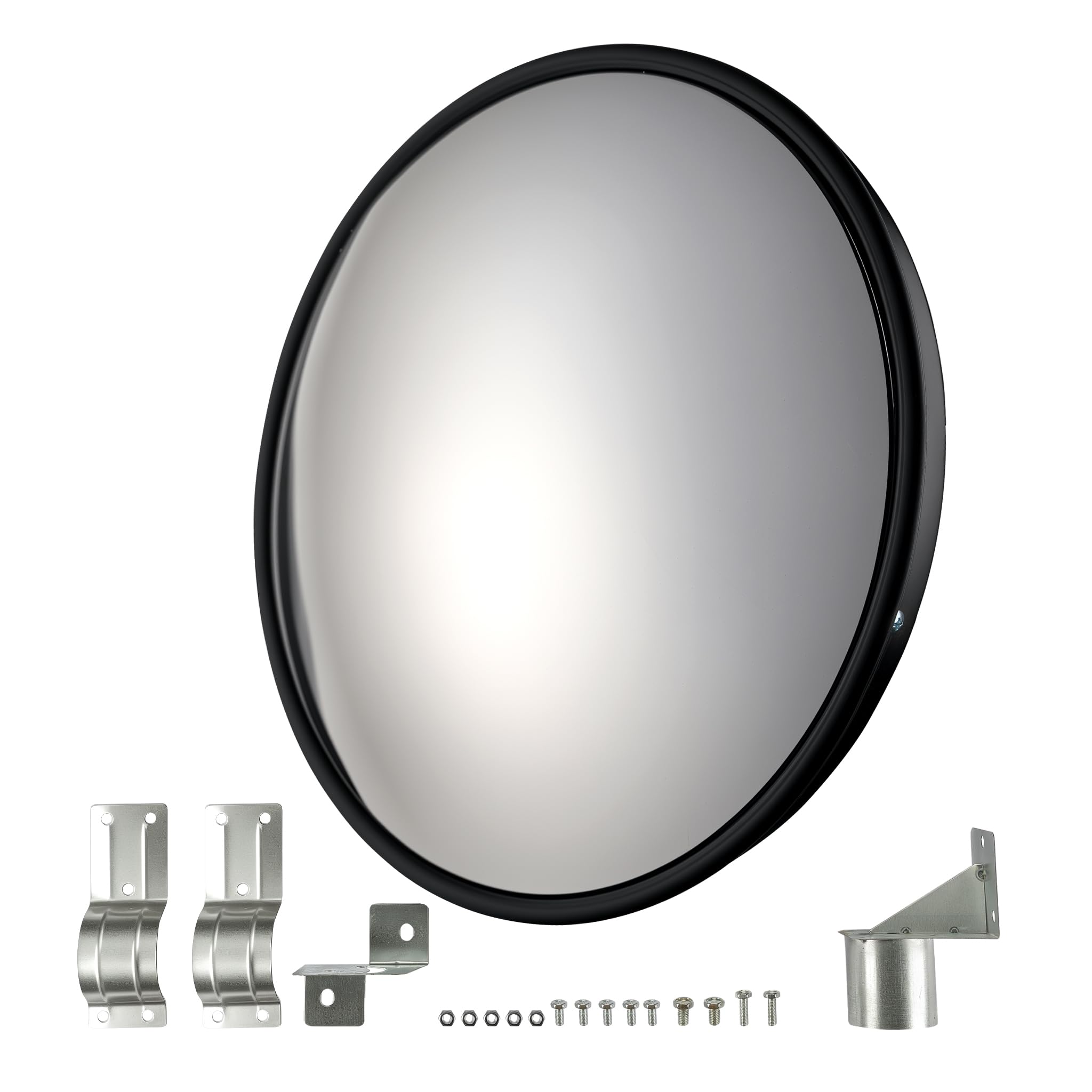 Wiltec Sicherheitsspiegel 80 cm Konvex Schwarz