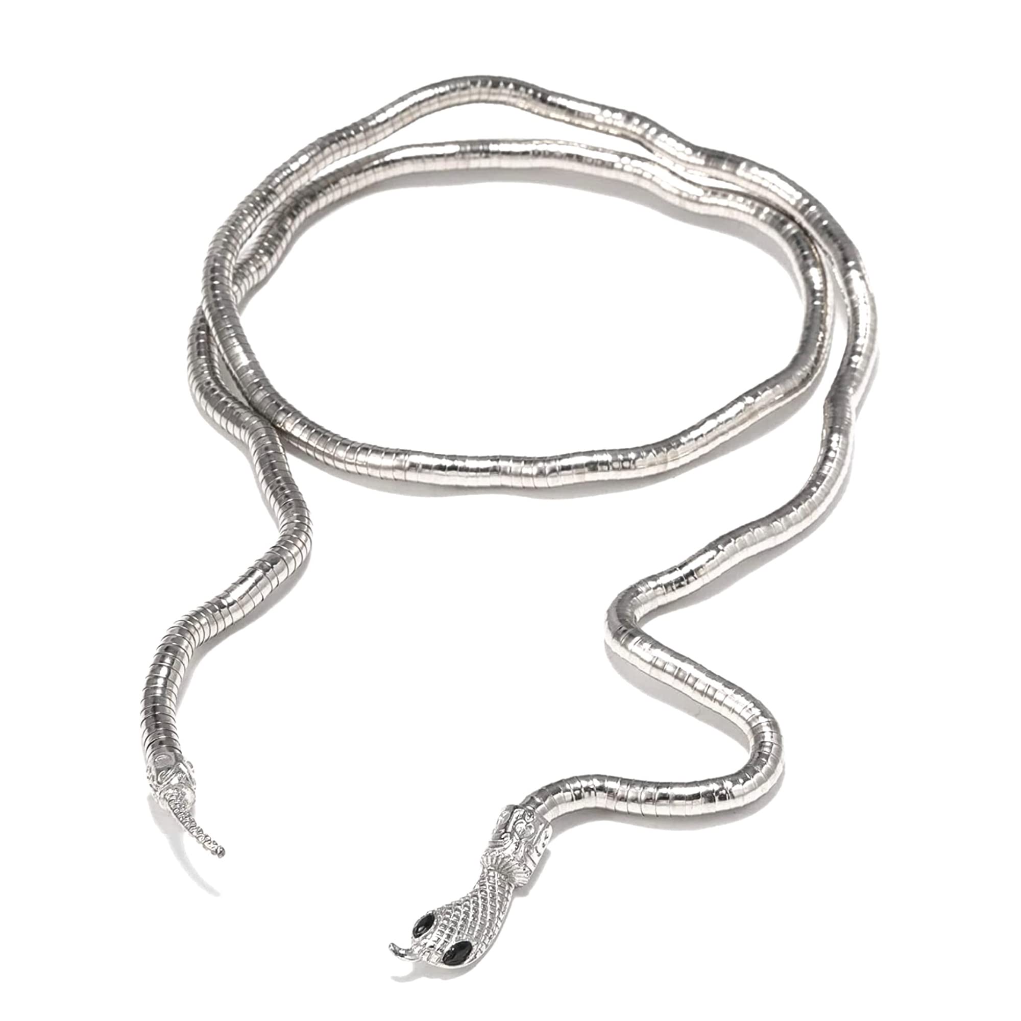 SALVE ‘Serpent’ Bendable Snake Silver Choker Necklace | Multi Styling Versatile Fashion Jewellery Necklace Bracelet | Gifts for Women and Girls (B0BXF4P9BP) Amazon Price History, Amazon Price Tracker