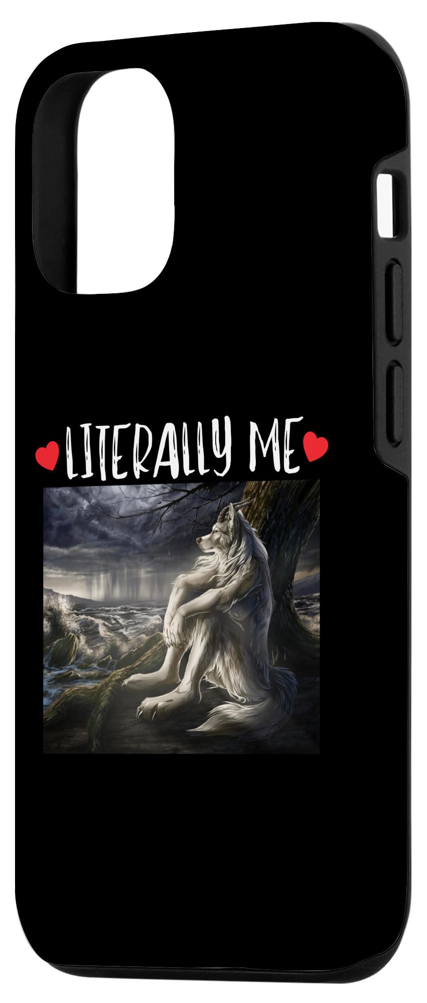 iPhone 14 Literally Me Funny Cringe Werewolf Sarcastic Meme Case - Image 2