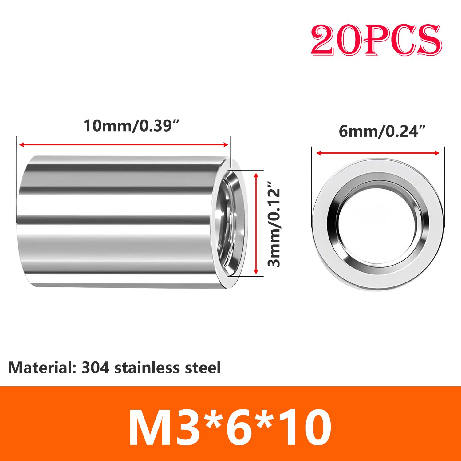 Boltmaster 3/8 inch-16 Steel Coupling Nut 2 pk