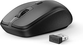 Wireless Mouse, Bluetooth Wireless Mouse for Laptop(BT 5.0/3.0+2.4G),Computer Mouse Wireless Optical Mice Silent laptop Mouse USB Mouse for IPAD MacBook Tablet Notebook PC Phone (Black)