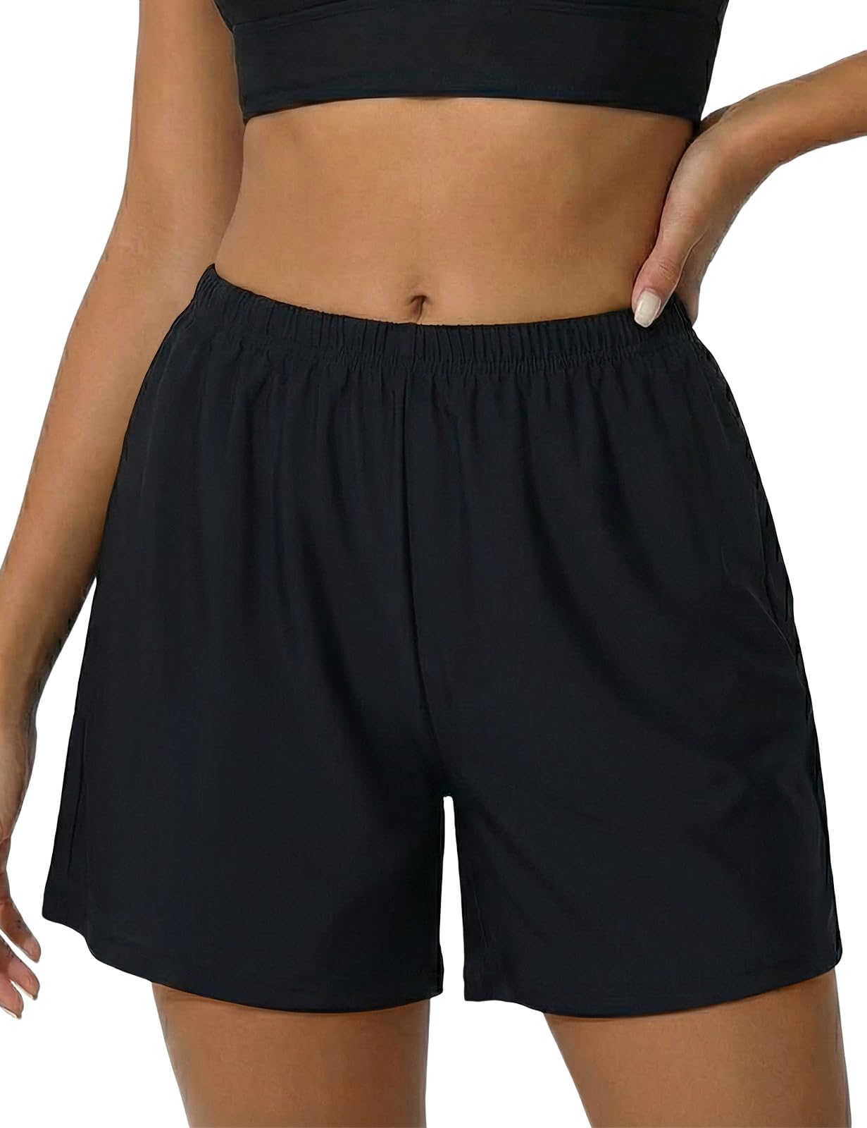 Firpearl Women's Swim Board Shorts UPF 50+ Sport Boyleg Swim Trunk Swimsuit Bottoms