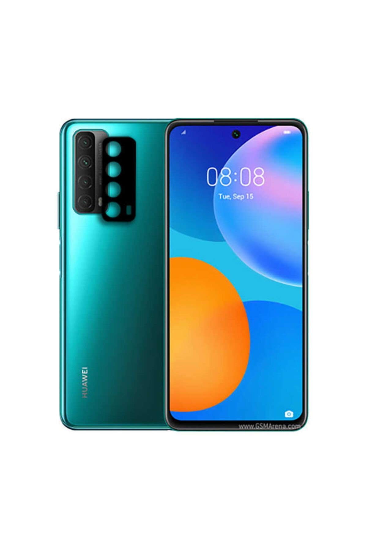 Zore Huawei ile uyumlu P Smart 2021 Golden Turtle Seramik Kamera Camı Siyah