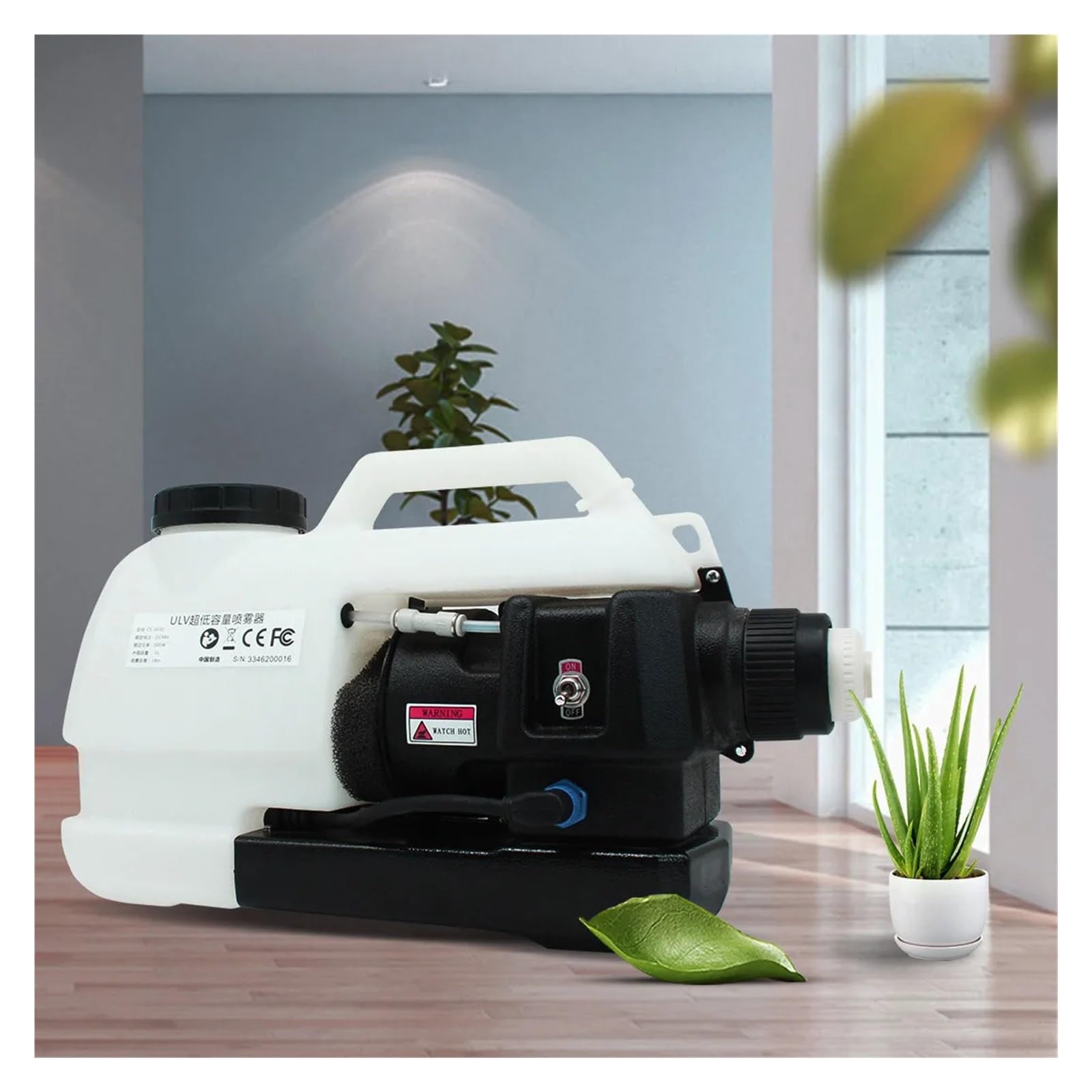 Pulvérisateur électrostatique portatif de brumisateur de 5L, Machine recharable de Brume Froide d'ulv de Batterie Lithium for l'école de for la Maison de Bureau d'école(3030)