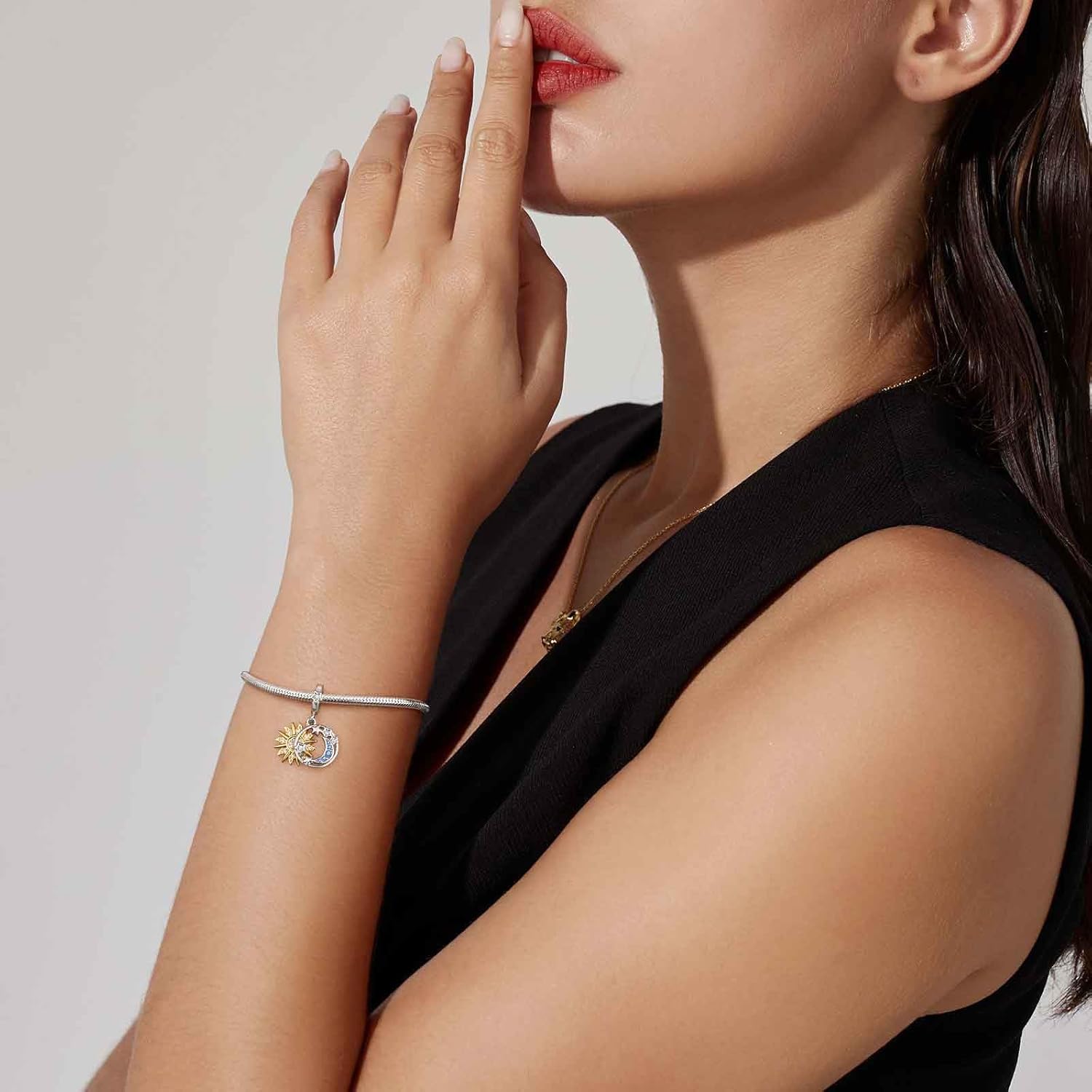 SEVENWELL Charms for Pandora Bracelets Travel Ocean Bees Airplane Lipstick Butterfly Evil Eyes Bead Charm Collection for Women 925 Sterling Silver Pendant Dangle Jewelry - Image 2