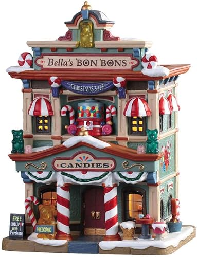 Lemax 95509 Bella's Bon Bons, nueva colección Caddington Village 2019, edificio iluminado en miniatura decorado de porcelana colorida, decoración de