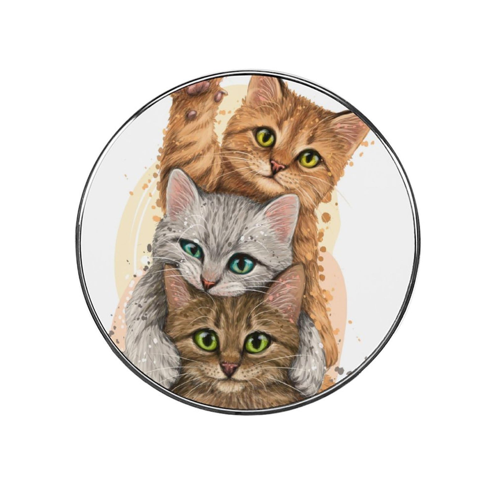 Lovely Kittens Alloy Fridge Magnet For Office Cabinet Refrigerator Whiteboard Photo