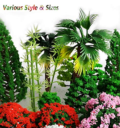 Hatisan 37Pcs Mixed Model Trees 1.45-5.5 Inch (3.7-14 Cm), Ho Scale Trees Diorama Supplies, Model Train Scenery, Fake Trees For Projects, Diy Scenery Landscape Woodland Scenery - Multiple Type #TOP2