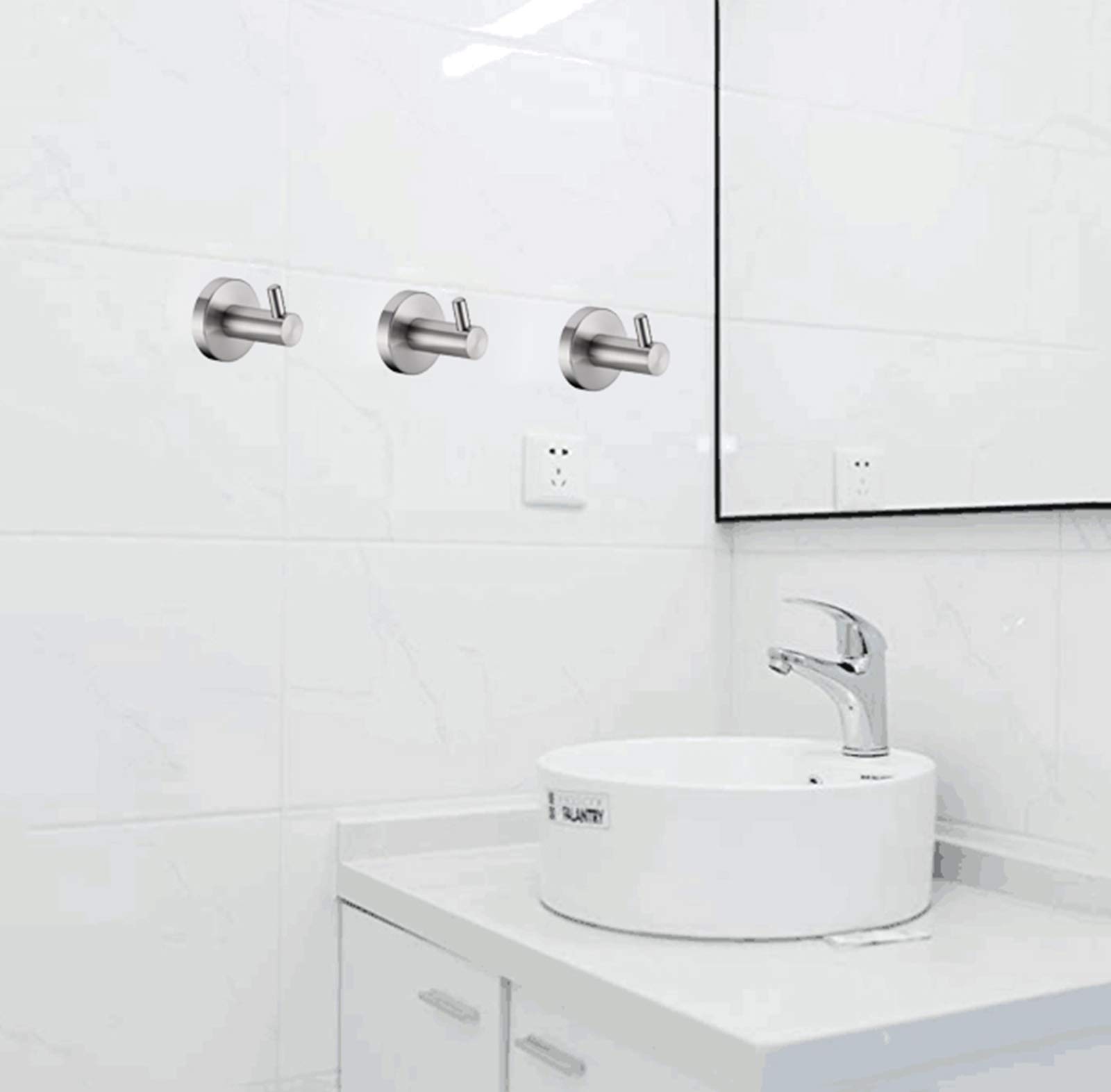 Grifo de Agua, Ganchos de Toalla de Ganchos de la Pared Ganchos de la Toalla de Pared Sus 304 Abrigo de Acero Inoxidable Gancho Redondo Baño Robe Gancho Moderno Gancho de Pared para Baño Dormit