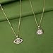 IVY TAILI Evil Eye Necklace Layered Necklaces for Women, 2Pcs 18K Gold Plated Dainty Evil Eye Choker Pendant Necklace Handmade Evil Eye Jewelry Protection Gifts (gold)