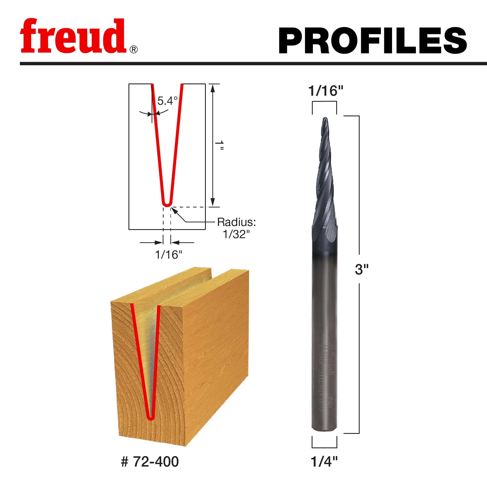 Freud 72-400 5.4 x 1/16