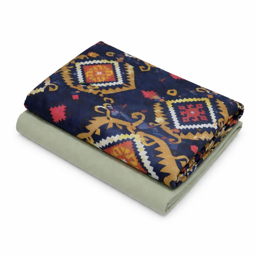 Men’s Unstitched Shirt & Pant Fabric Combo | Printed Shirt Fabric with Solid Pant Fabric | Cotton Blend | Dress Material Set-picture-15